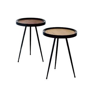 Elegante Mesa Redonda de madera, pieza lateral ideal para salas de estar y dormitorios - Product Image 6