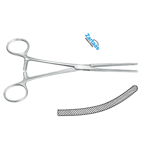 Pince à tissu intestinal Baby-Doyen en acier inoxydable de haute qualité, fabricant d'instruments chirurgicaux incurvés de 18cm / 7 ". - Product Image 6