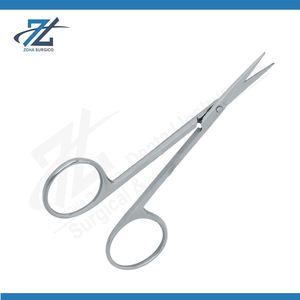 Ciseaux conjunctivaux Pooley 89 mm, manuels, certifiés CE, instruments chirurgicaux en acier inoxydable pour dissection fine, fabricant - Product Image 2