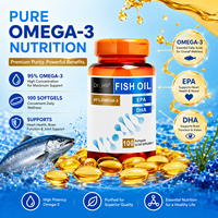En Stock: Cápsulas Blandas de Aceite de Pescado Dr. HR de Alta Pureza, 95% Omega-3 con EPA y DHA, Apoyo para la Salud del Corazón, Cerebro y Ojos, 100 Cápsulas Blandas