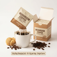 OEM Personalizado, Café de Hongos en Polvo 8 en 1, Mezcla para la Salud Cerebral con Melena de León, Chaga, Shiitake, Maitake, Cola de Pavo, a Granel
