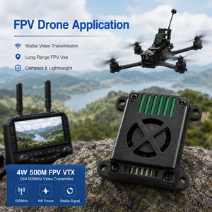 4W 500MHz FPV VTX G54 เครื่องส่งสัญญาณวิดีโอ 8CH ระยะไกล 460 600MHz MMCX สำหรับโดรน FPV - Product Image 5