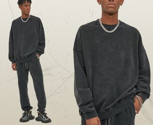 Survêtement tricoté pour hommes avec capuche Matériau respirant Fournisseur OEM Survêtement décontracté personnalisé Tenue de jogging deux pièces - Product Image 4