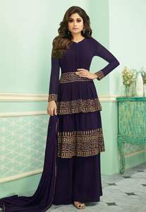 Nueva Colección de Diseño Bollywood, Salwar Kameez de Georgette Sintética con Bordado Elegante y Dupatta, Exportador y Proveedor Indio - Product Image 4
