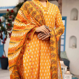 Última moda embalaje Premium listo para usar damas 3 piezas césped pakistaní Shalwar Kameez Salwar Kameez vestido servicio OEM - Product Image 2