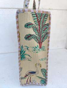 Sac fourre-tout en coton personnalisé sacs matelassés imprimé personnalisé usage quotidien sac à bandoulière fourre-tout d'épicerie indien fait à la main en coton sac fourre-tout - Product Image 6