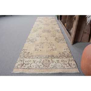 Alfombra de lana turca Beige y marrón Vintage, diseño de retales de tejido plano de 280x1060 pies para decoraciones de sala de estar, 4m de ancho - Product Image 2