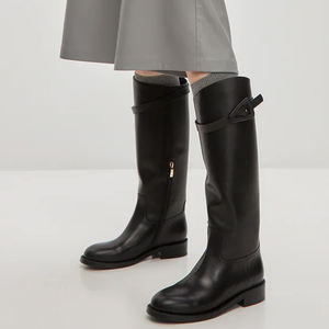 Nouvelle arrivée Bottes d'équitation en cuir de haute qualité Tailles et couleurs personnalisées Equipement de protection Bottes d'équitation en cuir - Product Image 5