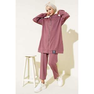 Ensemble 2 pièces à fermeture éclair Rose - Product Image 2