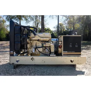 Groupe électrogène diesel industriel triphasé d'occasion 300 kW 480 V à châssis ouvert pour alimentation de secours commerciale - Product Image 2