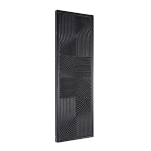 Carved Wooden Rectangular Wall Art Hanging Hand Painted Portrait Wall Panel Black Wash Finish Wall <b>Decor</b> for <b>Home</b> Decoration - Product Image 3