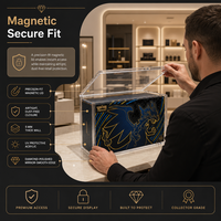Boîtier de protection en acrylique transparent poli pour cartes de collection, vitrine de rangement pour TCG Elite Trainer Box, présentoir de vente au détail personnalisé