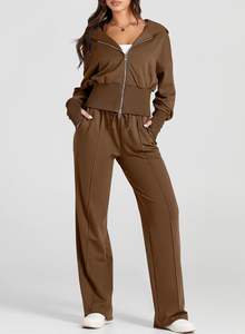 Conjunto Deportivo de 2 Piezas para Hombre, Color Marrón Oscuro, Transpirable, Cortavientos, para Invierno, Ideal para Viajes y Salas de Espera de Aeropuerto, Modelo 2026 - Product Image 3