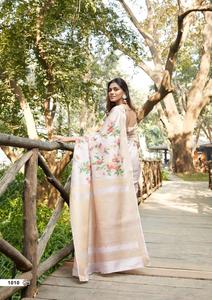 Soie douce sur tout le corps Impression numérique & Heavy Jacquard Pallu Fancy Blouse Saree Heavy Jacquard Pallu Ladies Parties Casual Wear - Product Image 5