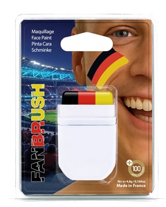 Pinceles de Maquillaje para la Copa Mundial de Alemania, Venta al Por Mayor para Distribuidores, Hechos en Francia, 48 Naciones, Colores y Logotipos Personalizados - Product Image 1