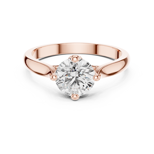 Rose Gold Crown Prong Diamond Cluster Ring 14k Gold Plated Alloy Luxury Engagement Jewelry Elegant <b>Bridal</b> Women - Product Image 2