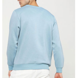 Sudadera de Felpa de Algodón Unisex Lisa al por Mayor, con Logotipo Personalizado Estampado, Sudadera Básica de Algodón Mezclado, Cuello Redondo Personalizado para Hombre - Product Image 3