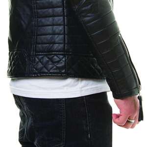 Chaqueta de Motociclista de Cuero para Hombre, Invierno, con Tela de Lona, Cuero Vacuno, Estilo Motociclista de Moda, para Compradores Mayoristas, Hecho en Pakistán - Product Image 5