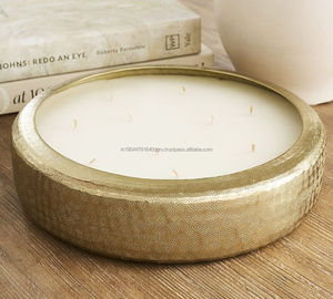 Bougie remplie de cire en métal de haute qualité pour la décoration intérieure mariage et festivals - Product Image 4
