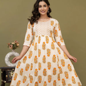 ชุดเดรสสั้นคุณภาพพรีเมี่ยมพร้อมงานเย็บปักถักร้อยคอตตอนผ้าทอมือผู้ผลิตในอินเดีย - Product Image 5