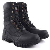 Botas de Trabajo Tácticas de Cuero de Grano Completo para Hombre, Impermeables, Antideslizantes, con Puntera de Acero, para Uso Industrial en Exteriores
