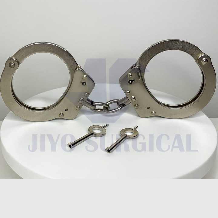 CE ISO Certified Heavy-Duty Stainless Steel Handcuffs with Double Lock Mechanism for  Security and Tactical Use