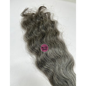 Extensiones de Cabello Humano Indio Natural Ondulado, Pre-Adheridas, Grises, con Punta Plana, 100% Remy Virgen, Cutícula Alineada, Puntas Adhesivas para Instalación en Salón - Product Image 6