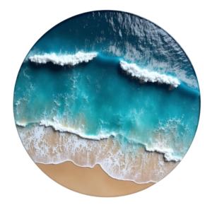 Posavasos de resina y madera de diseñador Ocean, utensilios de cocina perfectos, alfombrillas y almohadillas redondeadas, posavasos lujosos, recién llegados - Product Image 2