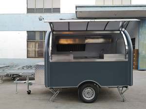 Airstream Retro Food Trailer Mobile Food Truck Stainless Steel Catering Cart With Trailer for Street Food Service For Sale - Product Image 4
