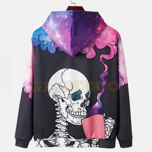 Sudaderas con capucha de sublimación mezcladas de algodón de diseño único para hombre de talla grande de secado rápido estilo informal patrón sólido para cuello con capucha de invierno - Product Image 2