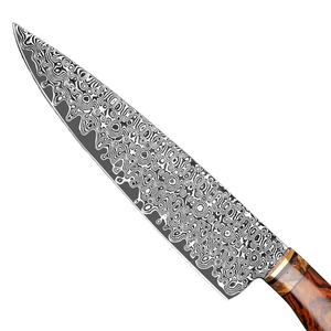 Cuchillo de Cocina de Acero de Damasco de Primera Calidad, Fabricado en Fábrica, Garantía de 3 Años, Colores Personalizados, Logotipo, Soporte OEM, Disponible en Grandes Cantidades - Product Image 6