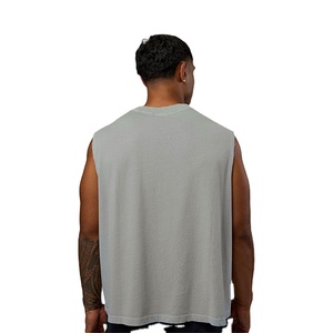 Nueva Camiseta sin Mangas Holgada y Recta para Deporte, Running, Ejercicio, Fitness, Tejida, Material Personalizado, Lisa - Product Image 3