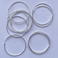 Aros Grandes Redondos de Plata de Ley 925 de 40 mm, Bañados en Oro, al Mejor Precio al por Mayor en Línea en Alibaba