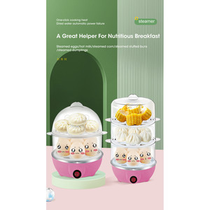 Cuiseur à œufs automatique 7 œufs multifonctionnel, pour œufs à la vapeur et crème anglaise, électrique, pour la cuisine domestique, boîtier en plastique, fonctionnalité avancée - Product Image 6