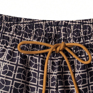 Short de plage imprimé bleu pour hommes Tissu non extensible Composition en 100% polyester-Shorts à prix de gros Fabricant d'usine - Product Image 3