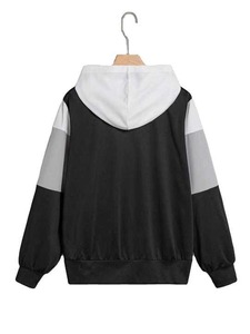 Sudadera con capucha de bloque de color de talla grande para mujer, de alta calidad OEM, venta al por mayor, temporada de invierno, insignia de técnica de tinte de corbata con capucha - Product Image 2