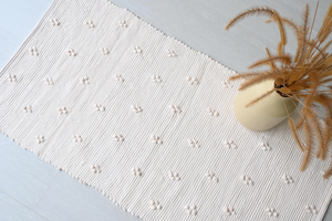 Handmade Cotton Runner Rug Gift for Her Boho Area Rugs Rugs For Bedroom Washable Rug Rectangle Rug Minimalist Home Decor - Product Image 3