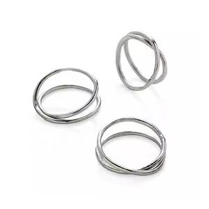 <b>Silver</b> Aluminum Eco-Friendly Durable <b>Napkin</b> Rings for Dining Table Wedding Party Festivals Decor - Product Image 1