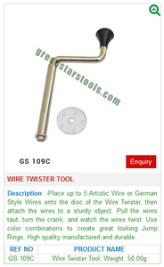 Outil de torsion de fil d'aluminium GS 109C pour outils de bijouterie - Product Image 2