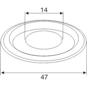 Cache-œil de porte en laiton chromé avec rosette, diamètre intérieur 14 mm, diamètre extérieur 46 mm - BMB - Product Image 3