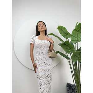 Vestido Largo de Encaje 2048 con Cintura Natural - Product Image 6