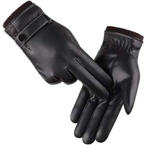 Gants en cuir chauds pour hommes, gants de conduite en cuir pas chers, gants de mode personnalisés - Product Image 6
