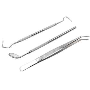 Kit de instrumentos quirúrgicos dentales, 3 uds., herramientas, escalador, juego de examen, herramienta de precisión de calidad inigualable para el cuidado bucal, Limpieza de dientes - Product Image 1