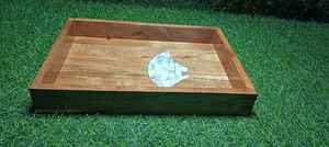 Postre de madera de lujo y bandeja de chocolate con Incrustaciones de nácar vajilla personalizable hecha a mano para juegos de regalo de Ramadán y Eid - Product Image 5