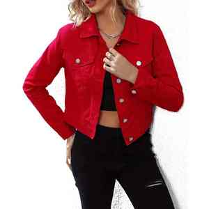 Chaqueta vaquera sostenible para mujer, última llegada, material suave, fabricante por la mejor fábrica disponible, chaqueta vaquera para mujer - Product Image 2