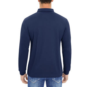 Camiseta de Manga Corta para Hombre, Tejida, Estampada, de Secado Rápido, para Golf, Deporte, Casual, Trabajo en Equipo, Azul Marino, Hecha a Medida - Product Image 3