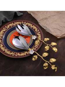 Cuchara de metal para uso diario Juegos de cucharas increíbles de acero espejado hechos a mano de La India - Product Image 2