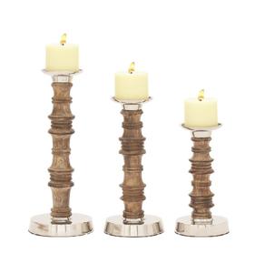 เชิงเทียนไม้สไตล์ยุโรปหรูหราสำหรับตกแต่งคริสต์มาสในบ้านโรงแรมร้านอาหาร - Product Image 2