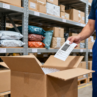 Muestras de Fábrica Gratis, Etiquetas Personalizadas Resistentes a los Arañazos, Etiquetas Térmicas Directas con Código de Barras, Etiquetas Ecológicas para Embalaje de Dispositivos Electrónicos