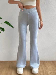 High Street usine approvisionnement direct XL taille femmes décontracté coton polaire survêtement hiver pantalon jambe large personnalisé bonne qualité piste - Product Image 5